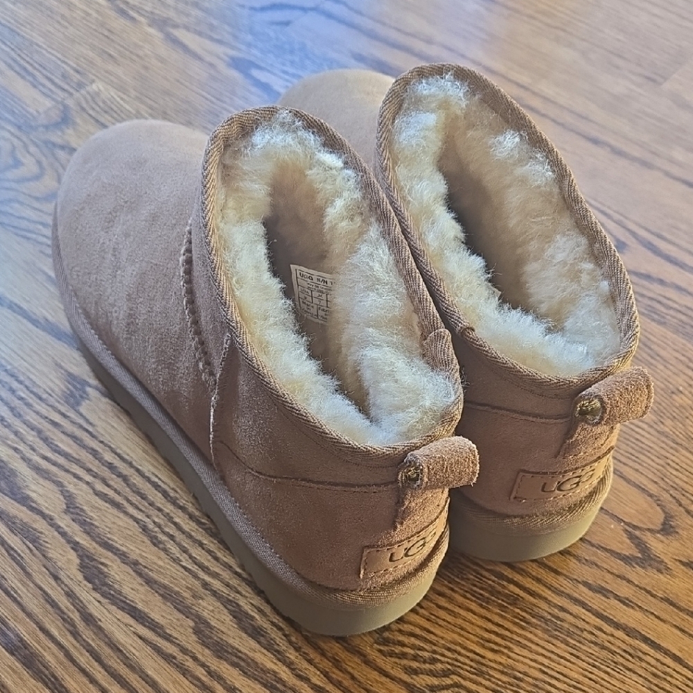 Real Brown UGG Ankle Boots - Like New Condition